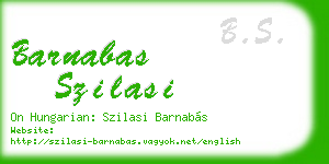 barnabas szilasi business card
